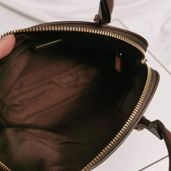 Furla Piper Small Dome Satchel Cognac Pebbled Leather - Picture 9 of 11